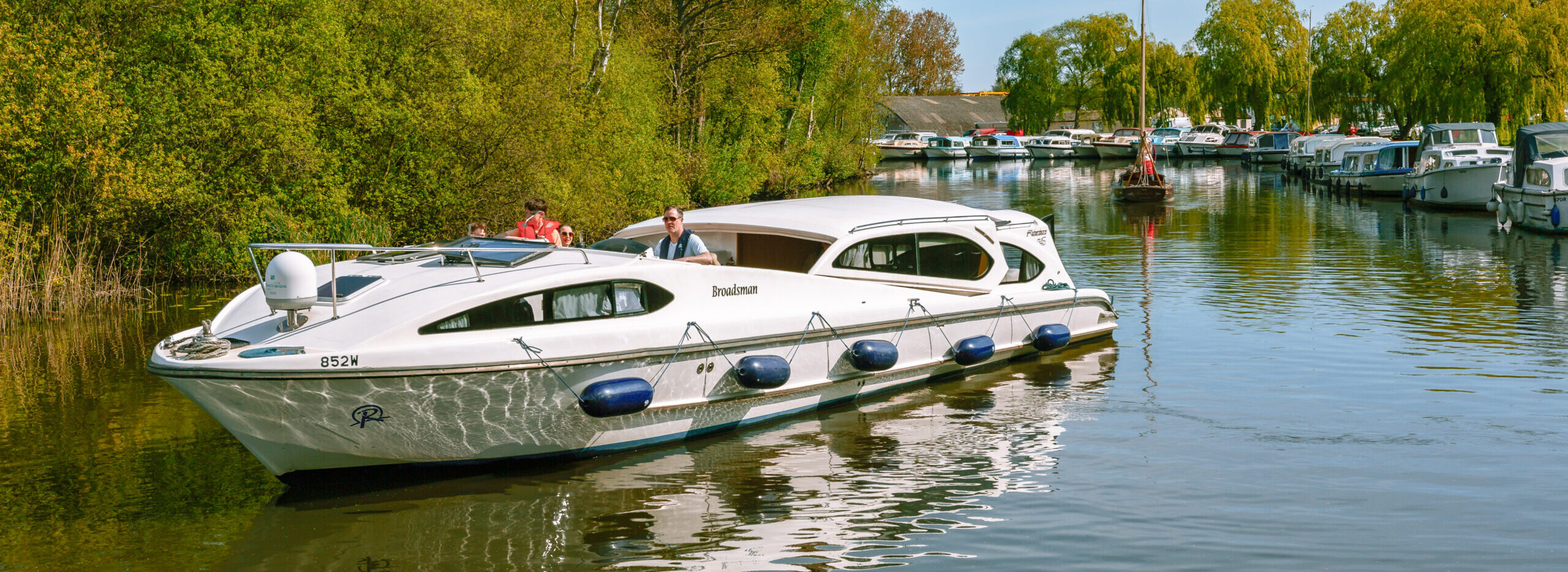 Driving a Norfolk Broads Boat