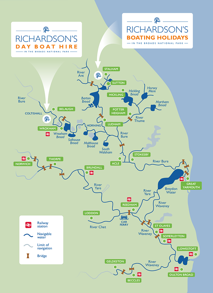 The Broads National Park is the third-largest inland navigation area in the United Kingdom.